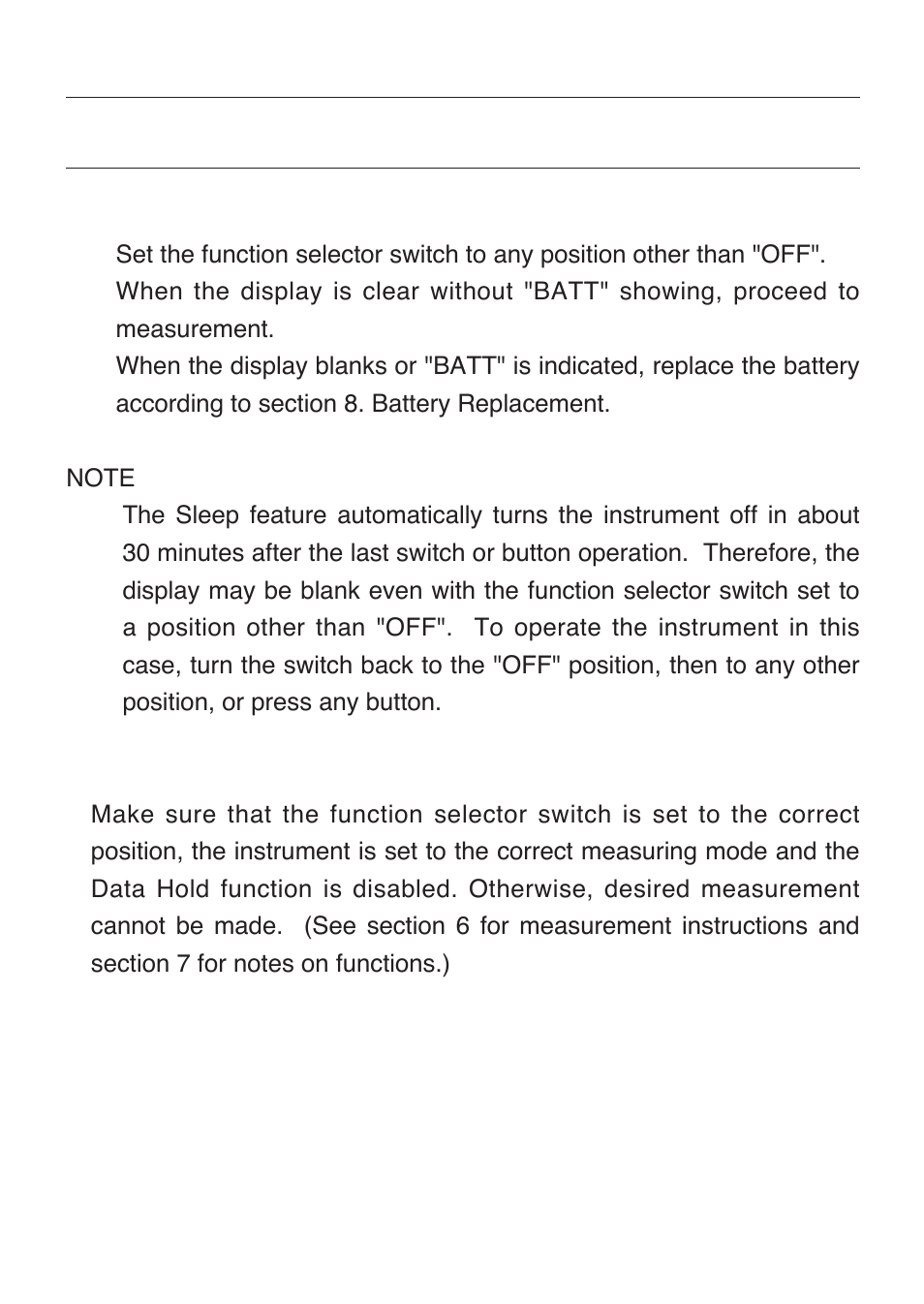 Preparation for measurement | KYORITSU 2009A User Manual | Page 14 / 32