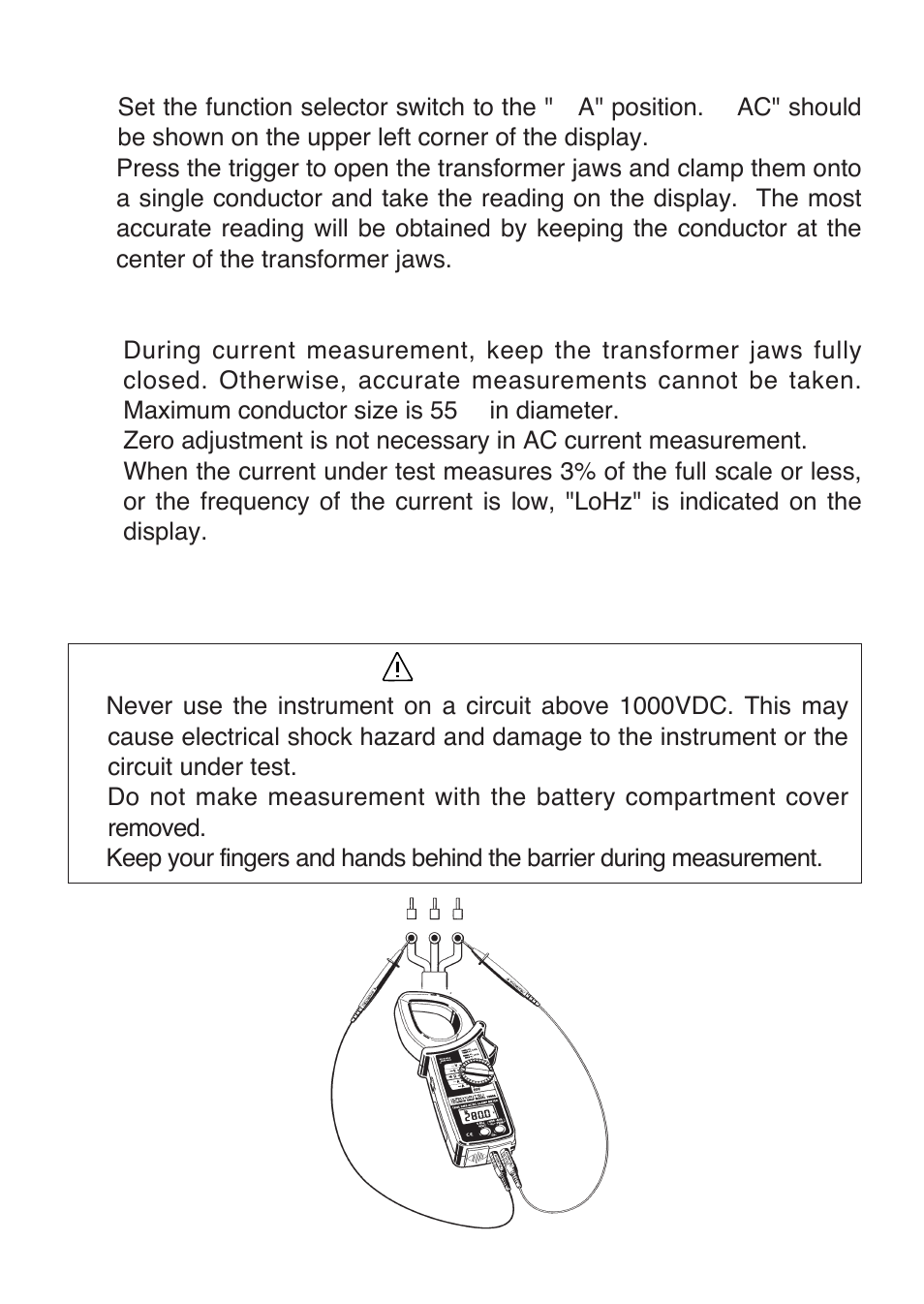 Danger | KYORITSU 2009A User Manual | Page 17 / 32