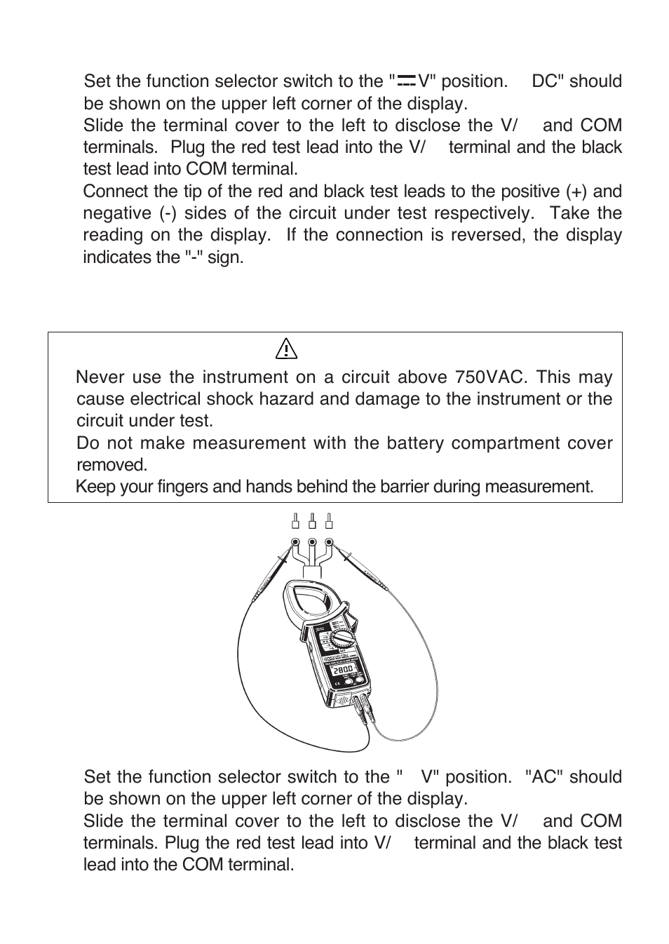 Danger | KYORITSU 2009A User Manual | Page 18 / 32