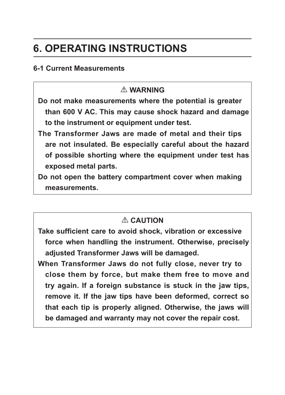 Operating instructions | KYORITSU 2417 User Manual | Page 12 / 20