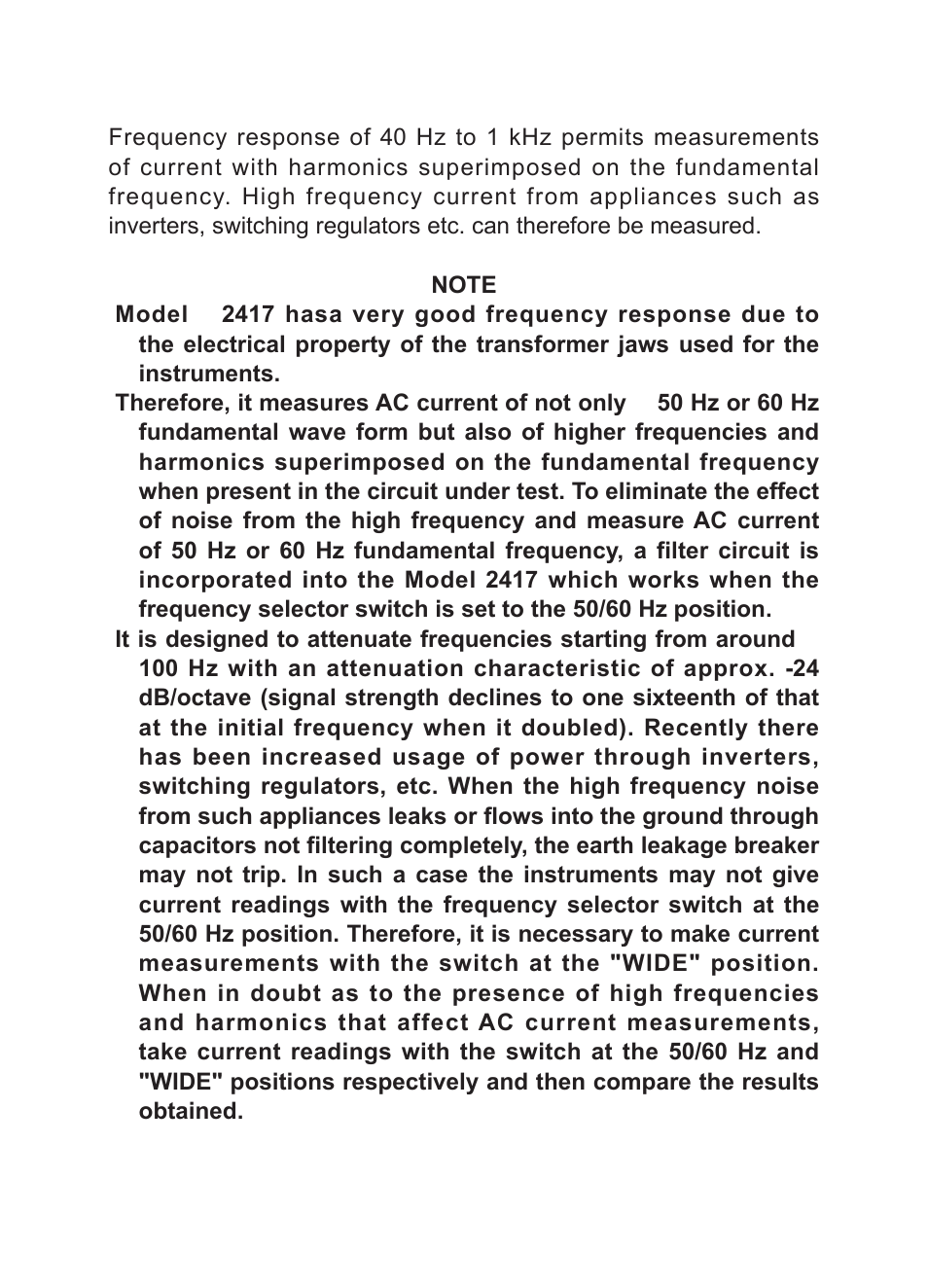 KYORITSU 2417 User Manual | Page 15 / 20