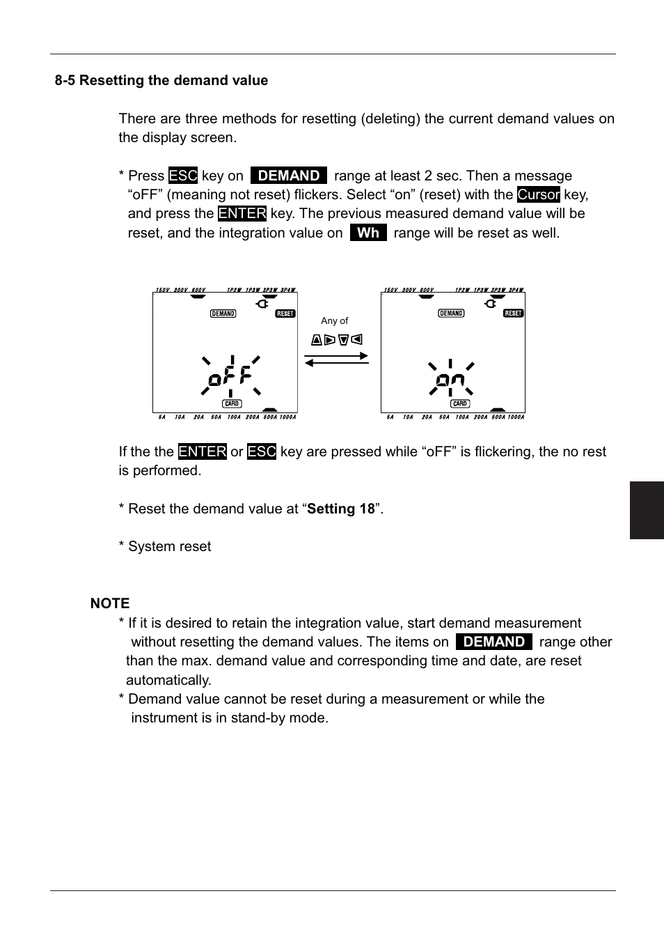 5 resetting the demand value | KYORITSU 6300 Instruction Manual User Manual | Page 112 / 152