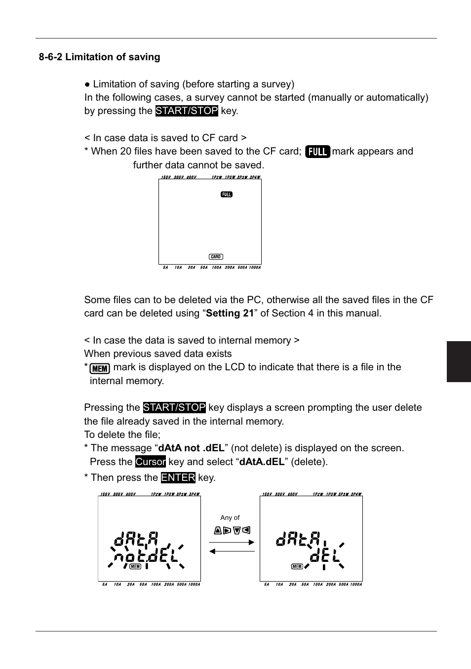 6-2 limitation of saving, Model6300 | KYORITSU 6300 Instruction Manual User Manual | Page 114 / 152