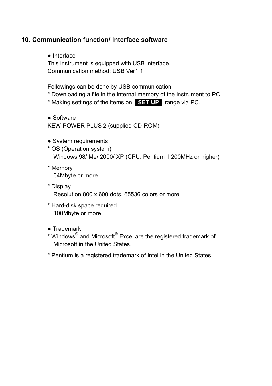 Communication function/ interface software | KYORITSU 6300 Instruction Manual User Manual | Page 123 / 152