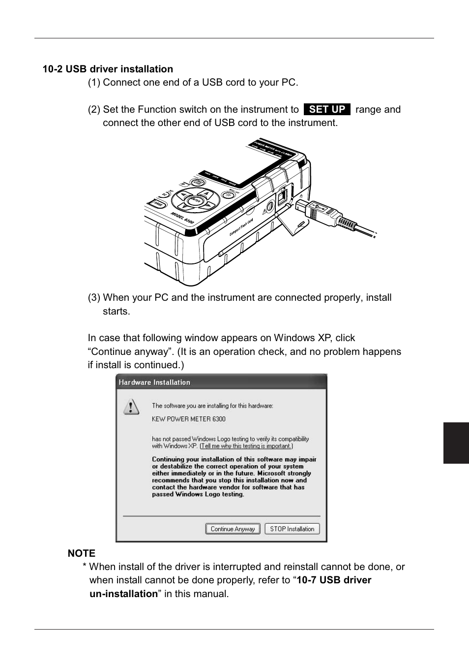 2 usb driver installation | KYORITSU 6300 Instruction Manual User Manual | Page 126 / 152