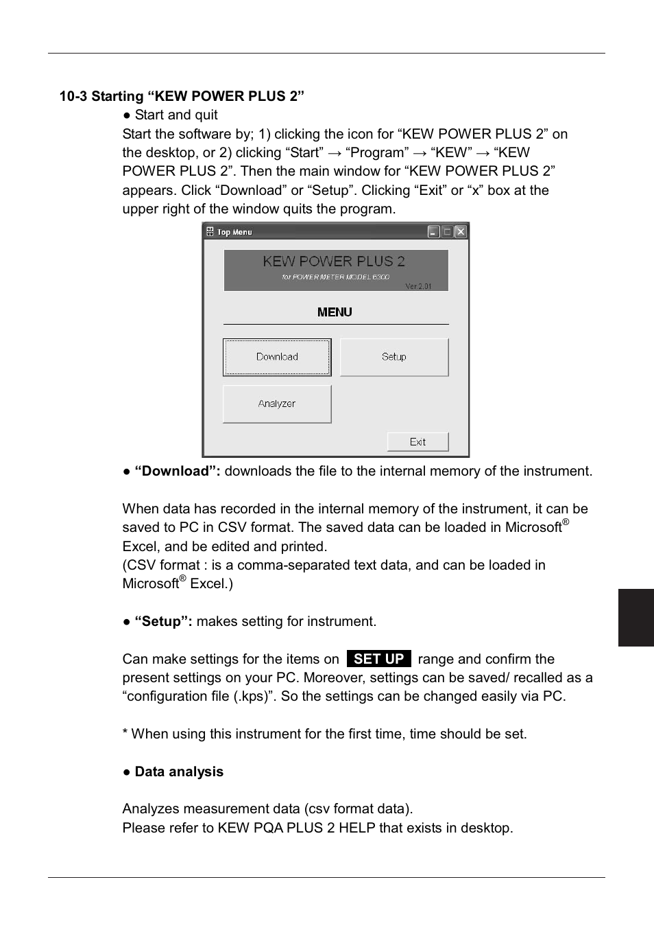 3 starting “kew power plus 2 | KYORITSU 6300 Instruction Manual User Manual | Page 128 / 152