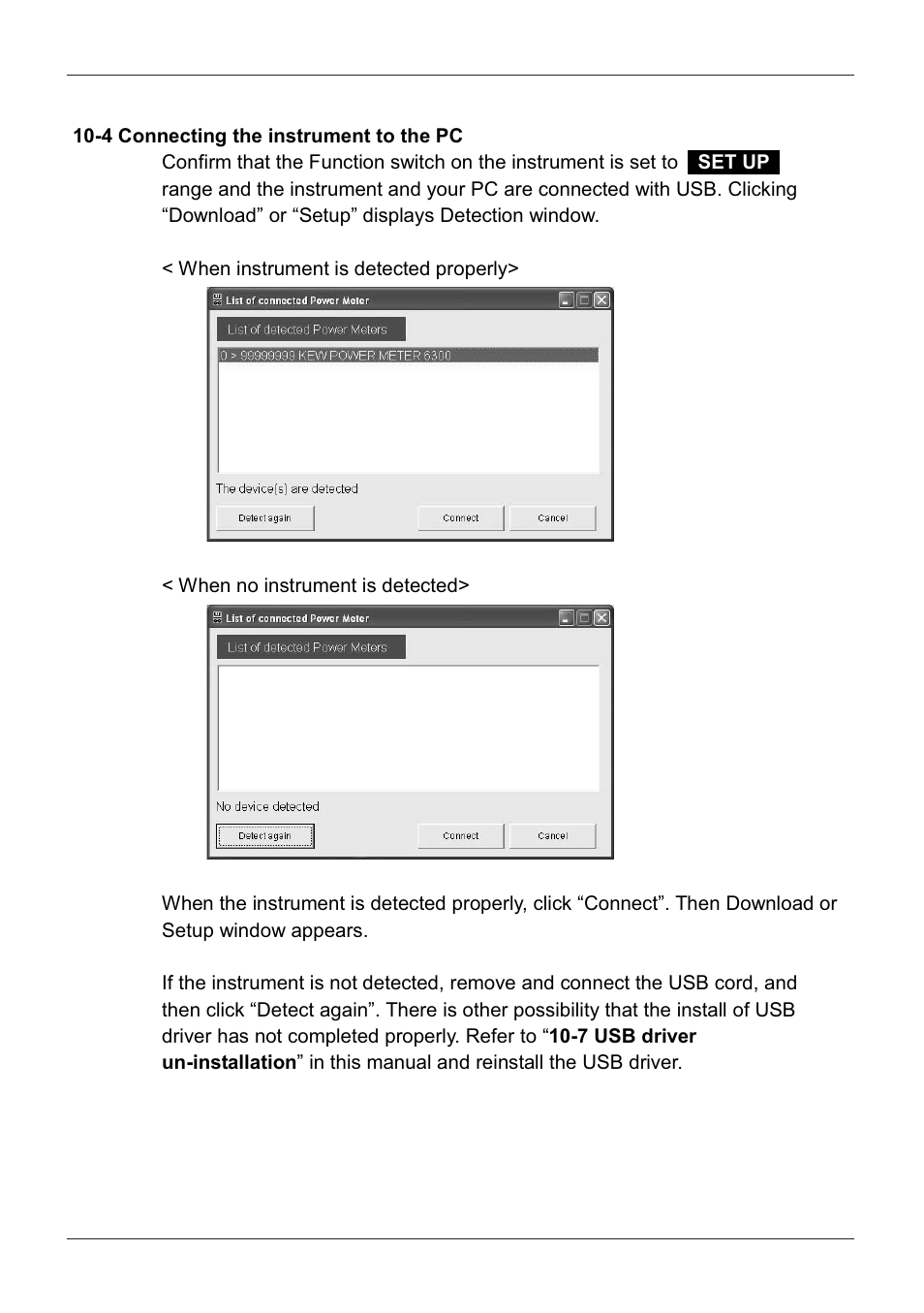 4 connecting the instrument to the pc | KYORITSU 6300 Instruction Manual User Manual | Page 129 / 152