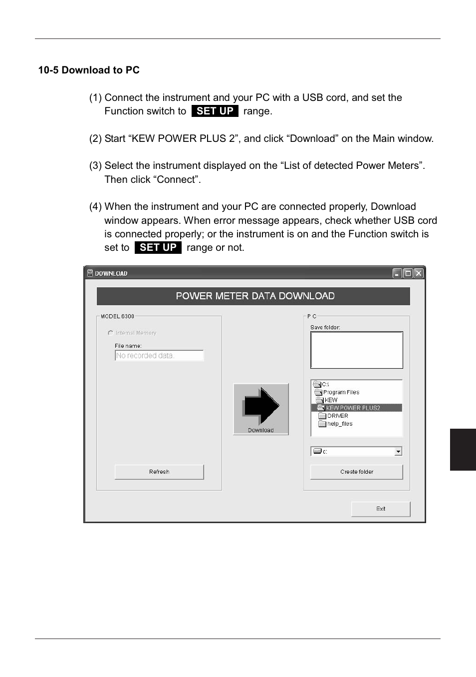 5 download to pc | KYORITSU 6300 Instruction Manual User Manual | Page 130 / 152