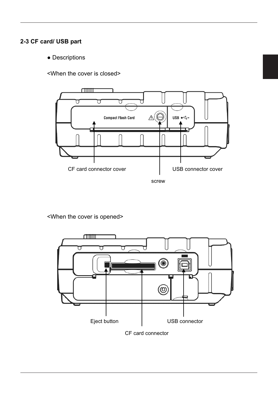 3 cf card/ usb part | KYORITSU 6300 Instruction Manual User Manual | Page 20 / 152