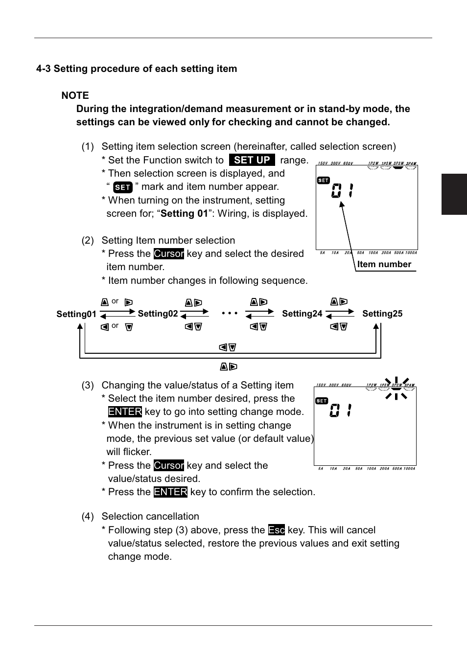 3 setting procedure of each setting item, Model6300 | KYORITSU 6300 Instruction Manual User Manual | Page 30 / 152