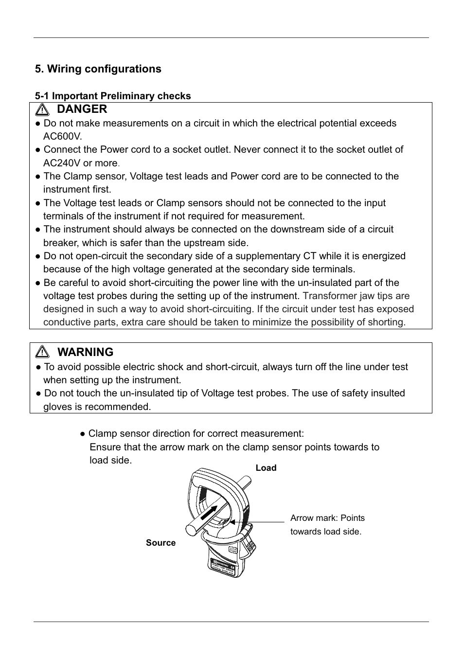 Wiring configurations, 1 important preliminary checks | KYORITSU 6300 Instruction Manual User Manual | Page 57 / 152