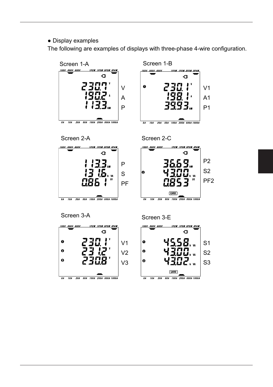 Screen 2-a, Screen 3-a, Screen 1-b screen 1-a | Model6300 | KYORITSU 6300 Instruction Manual User Manual | Page 68 / 152