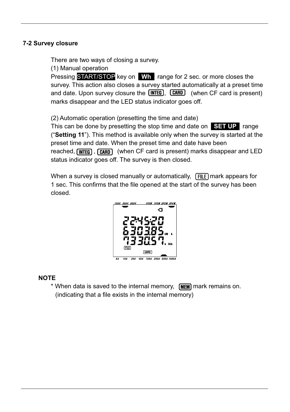 2 survey closure | KYORITSU 6300 Instruction Manual User Manual | Page 87 / 152