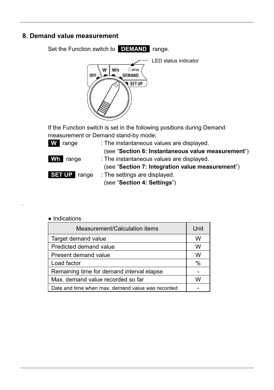 Demand value measurement, ߎߩ㗁ߪᓟᣣޔᏅߒᦧ߃߹ߔޕ  ઁߩ㗁ߩୃᱜࠍ߅㗿޿޿ߚߒ߹ߔޕ | KYORITSU 6300 Instruction Manual User Manual | Page 99 / 152