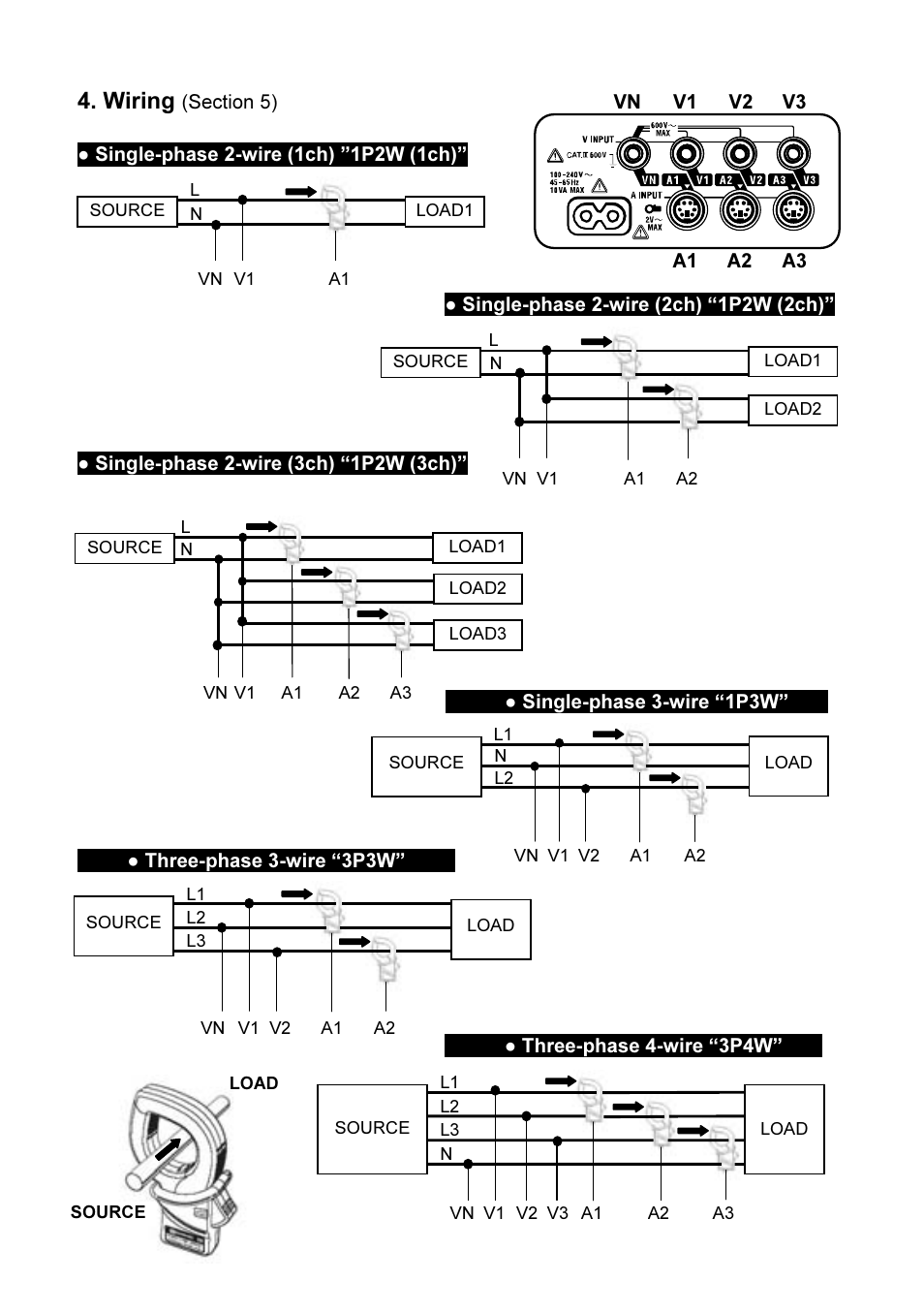 Wiring | KYORITSU 6300 Quick Manual User Manual | Page 10 / 25