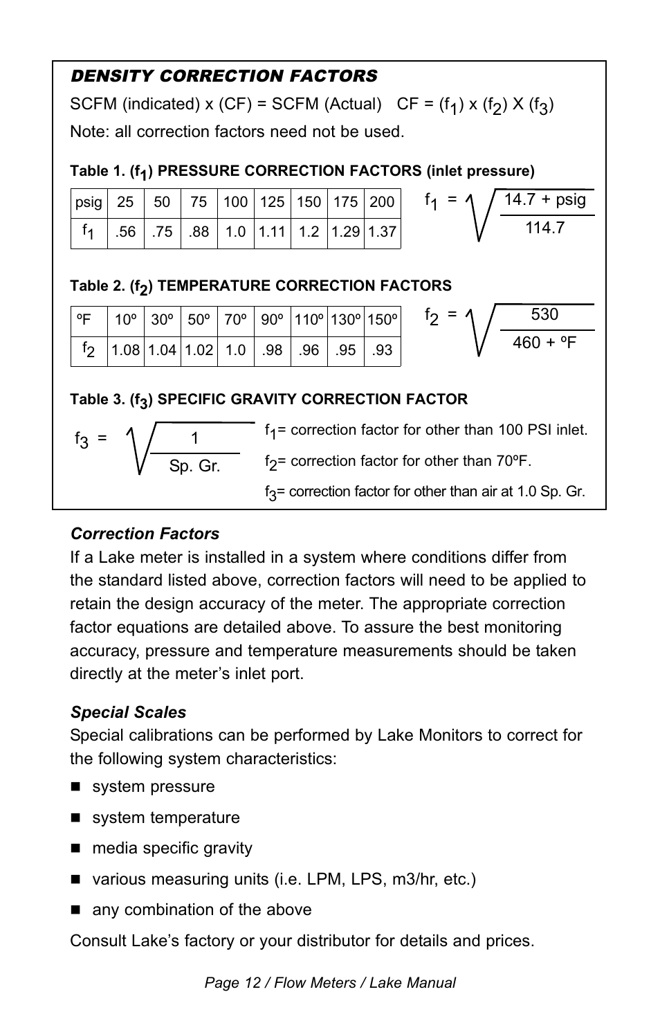 Lake Monitors Flow Transmitters User Manual | Page 12 / 40