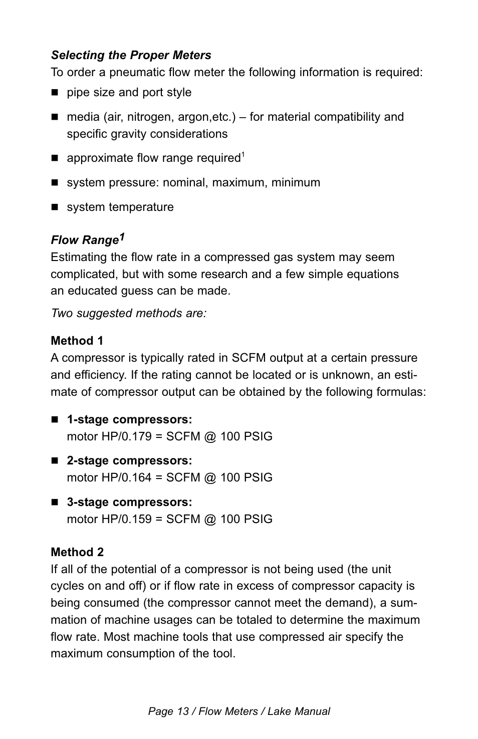 Lake Monitors Flow Transmitters User Manual | Page 13 / 40