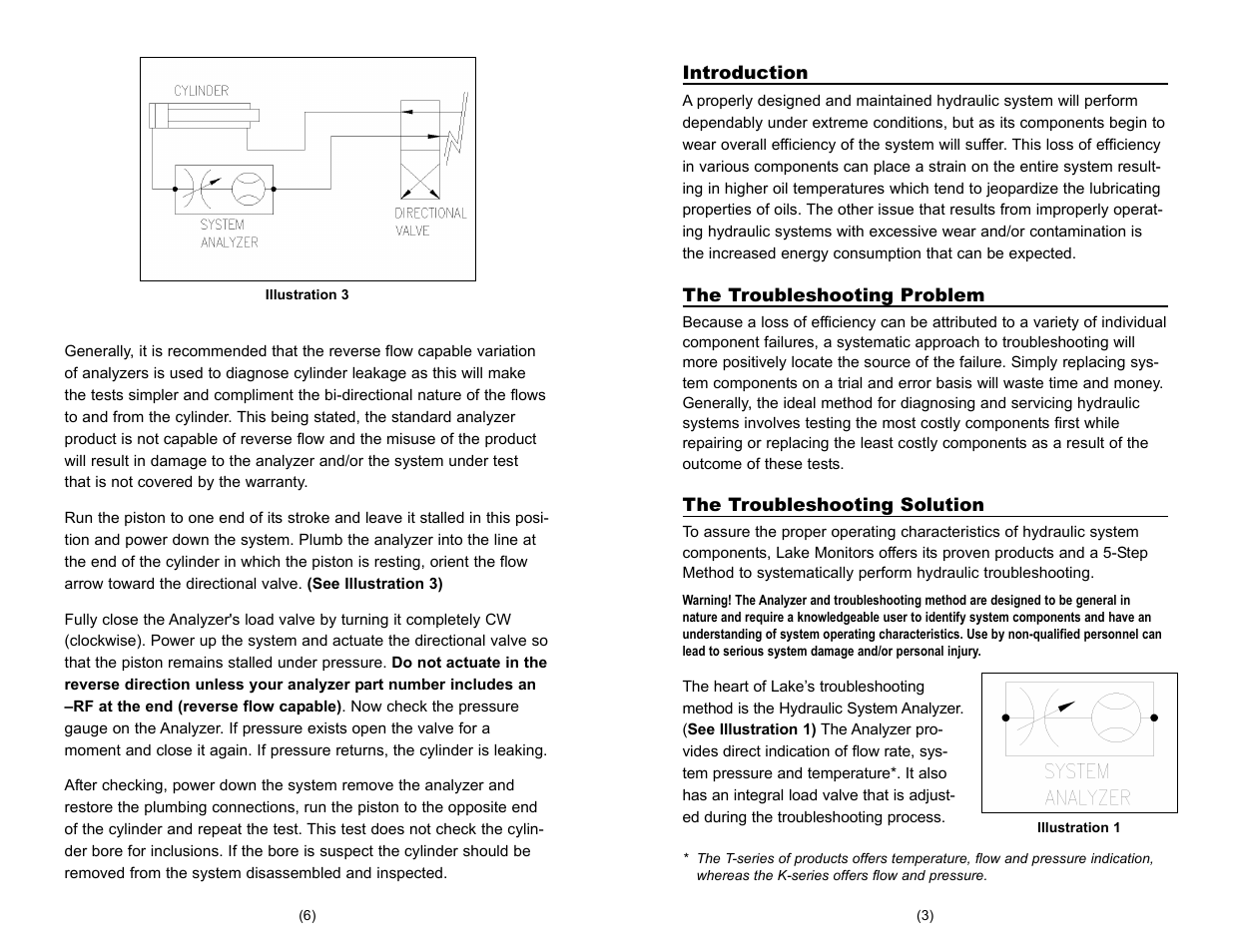 Lake Monitors Hydraulic System Test Analyzers (Style K & T) User Manual | Page 3 / 4