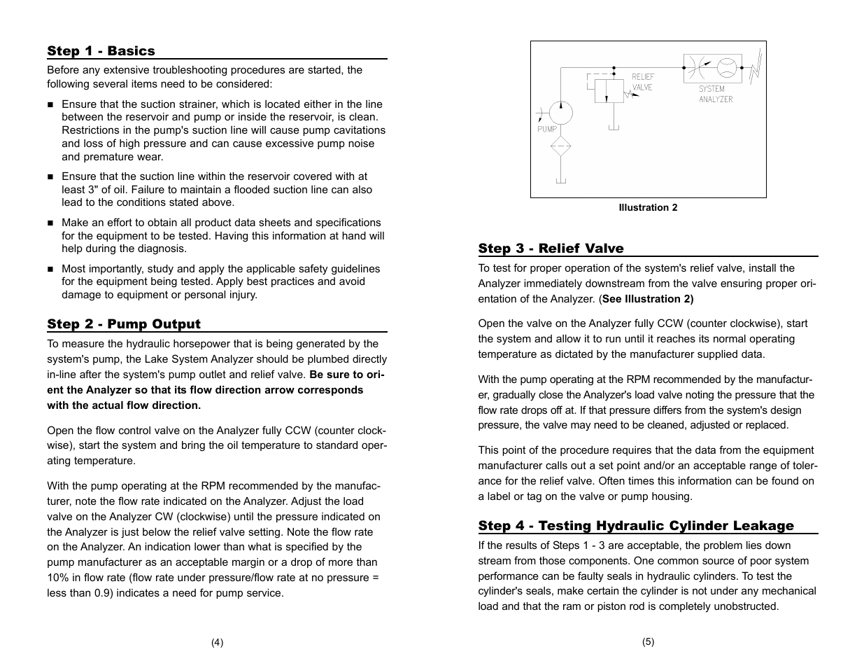 Lake Monitors Hydraulic System Test Analyzers (Style K & T) User Manual | Page 4 / 4