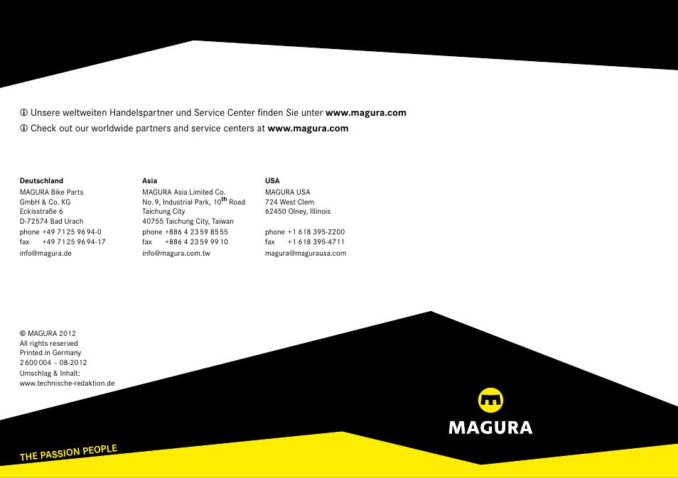 MAGURA RT8 C User Manual | Page 26 / 26