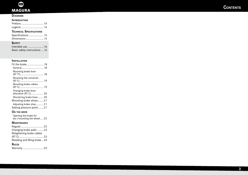 MAGURA RT8 C User Manual | Page 3 / 26