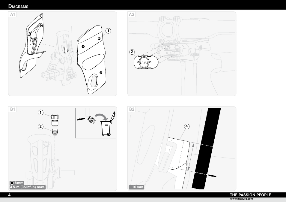 Diagrams, Iagrams | MAGURA RT8 C User Manual | Page 4 / 26