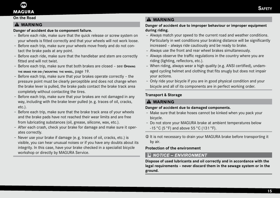 MAGURA HS33 (2014) User Manual | Page 15 / 24