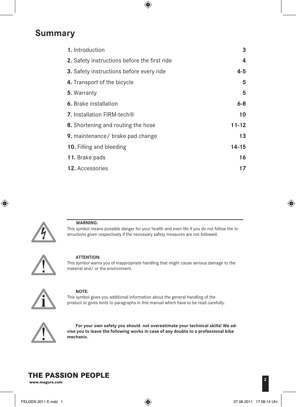 MAGURA HS33 (2013) User Manual | 16 pages