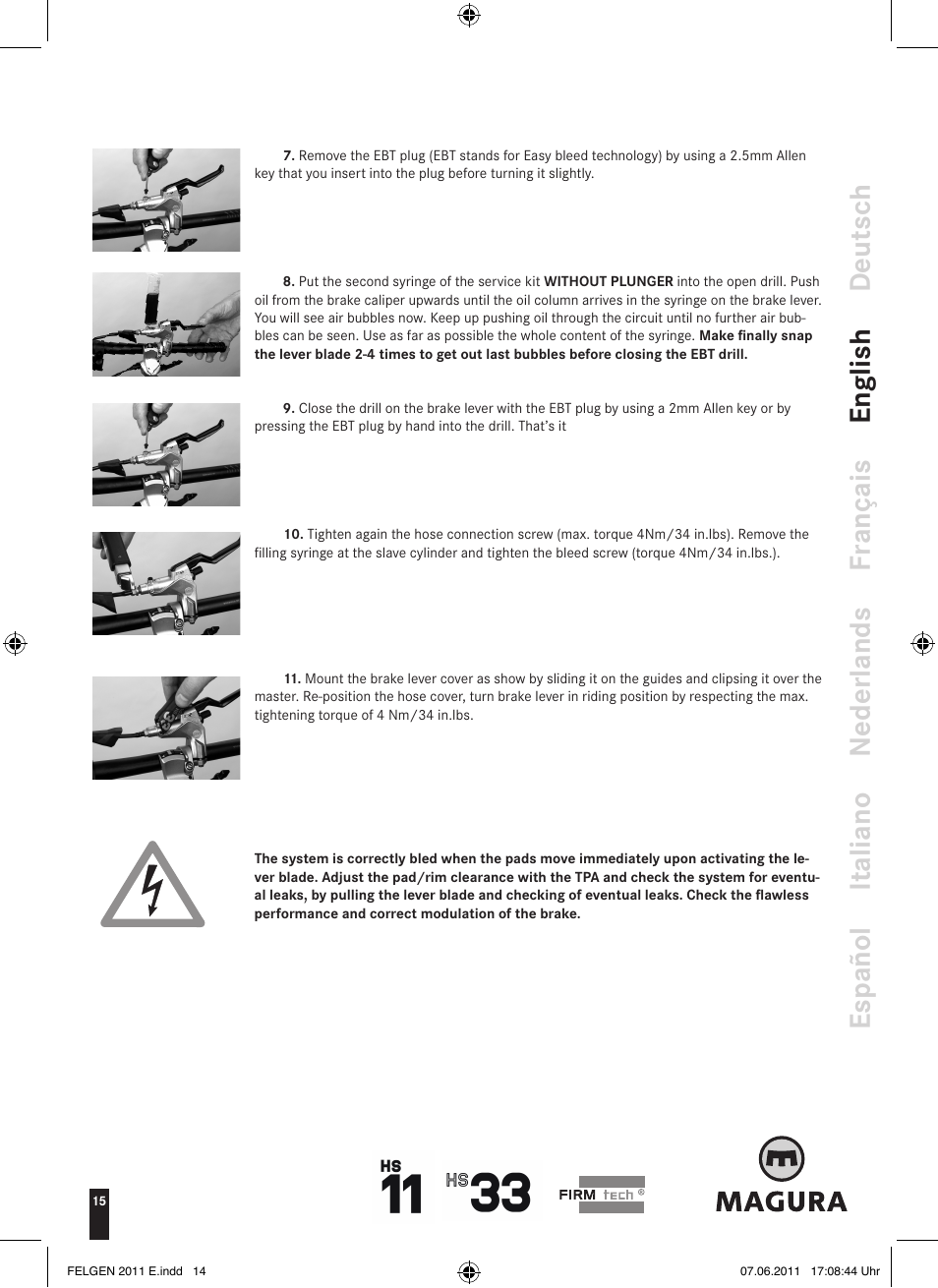 MAGURA HS33 (2013) User Manual | Page 14 / 16