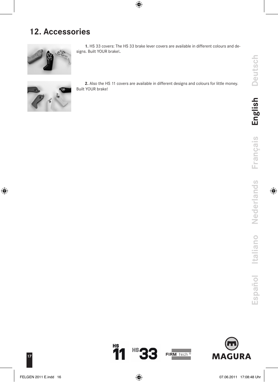 MAGURA HS33 (2013) User Manual | Page 16 / 16