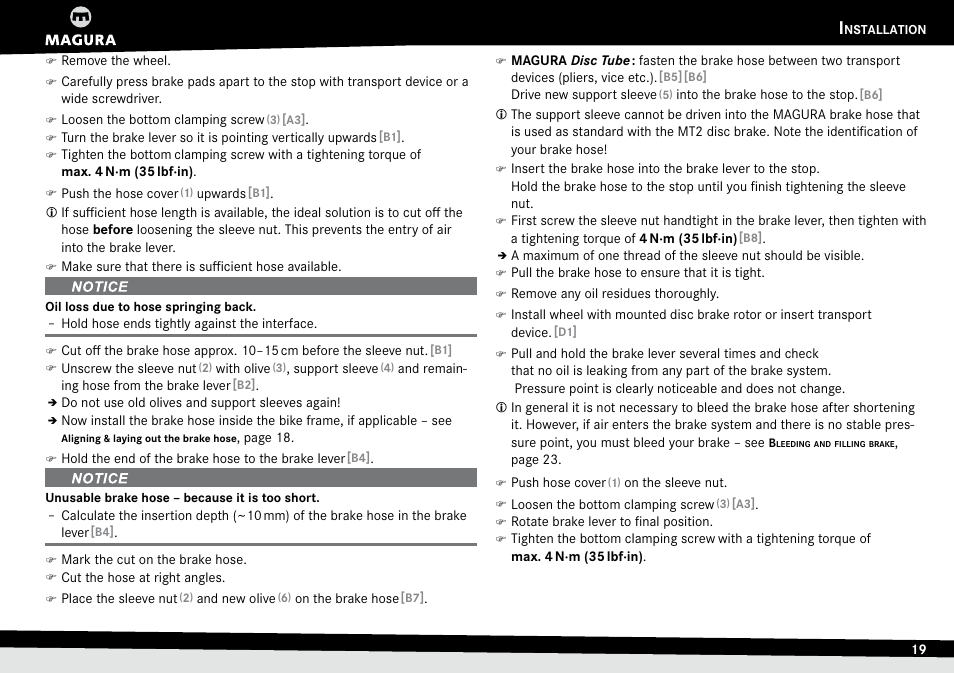 MAGURA MT Series User Manual | Page 19 / 28