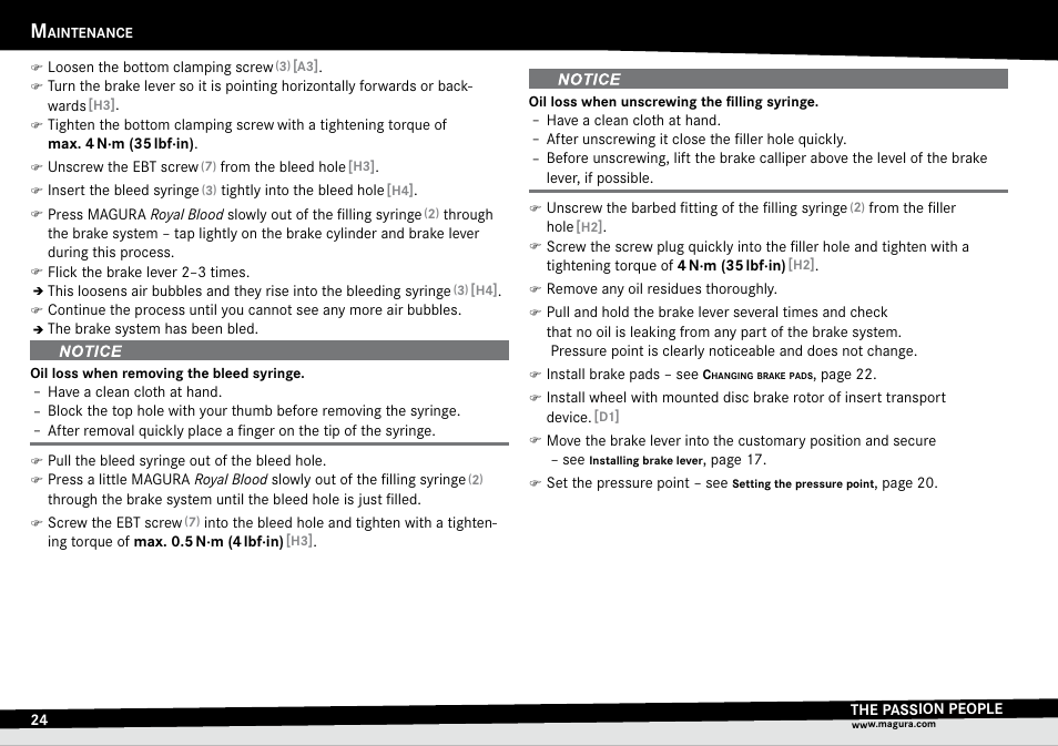 MAGURA MT Series User Manual | Page 24 / 28