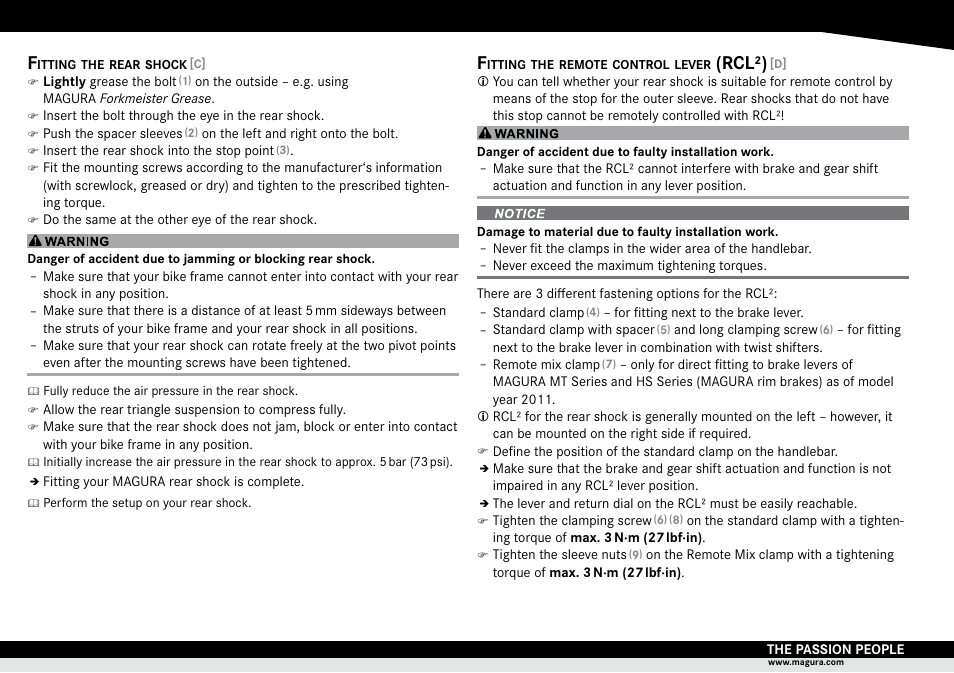 Rcl²) | MAGURA TS RC MOUNTING GUIDE User Manual | Page 4 / 6