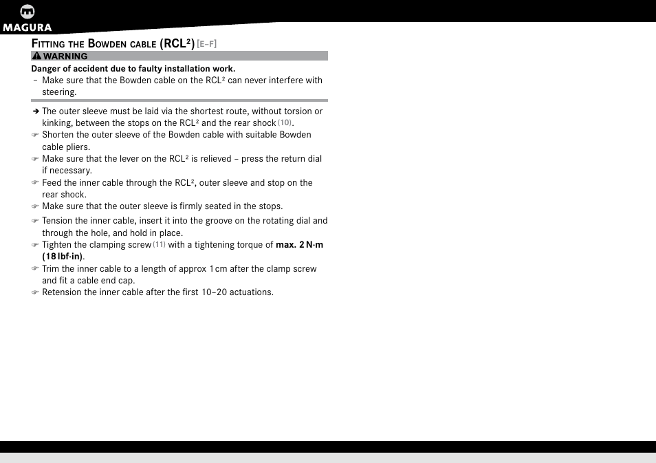 Rcl²) | MAGURA TS RC MOUNTING GUIDE User Manual | Page 5 / 6