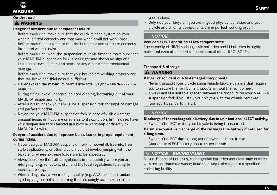 MAGURA TS6 User Manual | Page 15 / 28