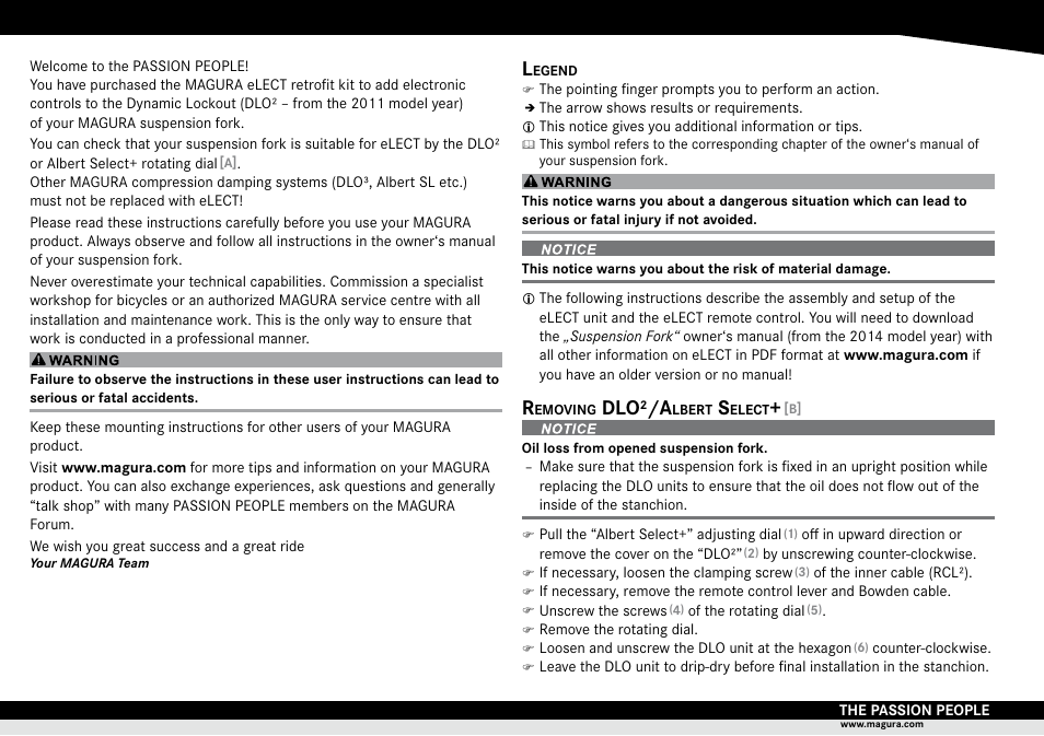 Dlo²/a | MAGURA eLECT User Manual | Page 4 / 8