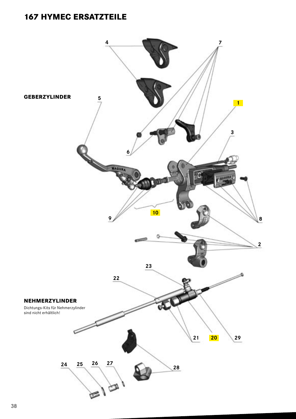 167 hymec ersatzteile | MAGURA HYMEC User Manual User Manual | Page 38 / 44