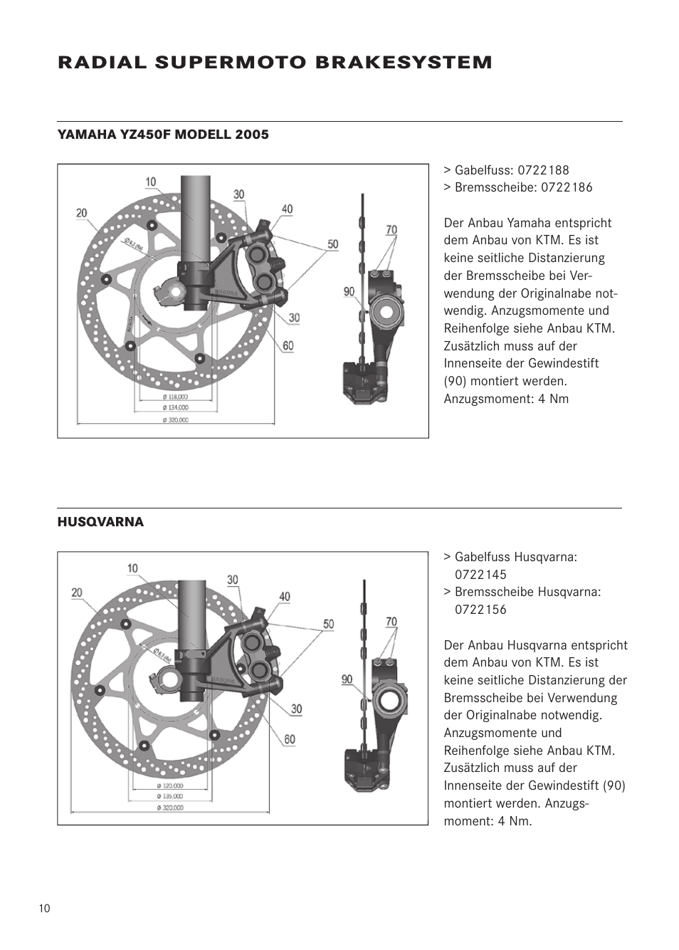 Radial supermoto brakesystem | MAGURA RADIAL 195 User Manual | Page 10 / 84