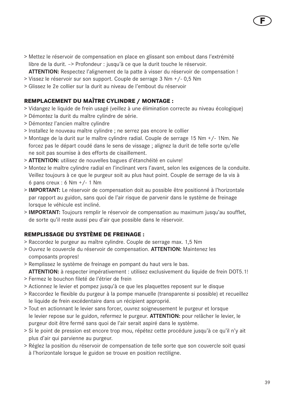 MAGURA RADIAL 195 User Manual | Page 39 / 84