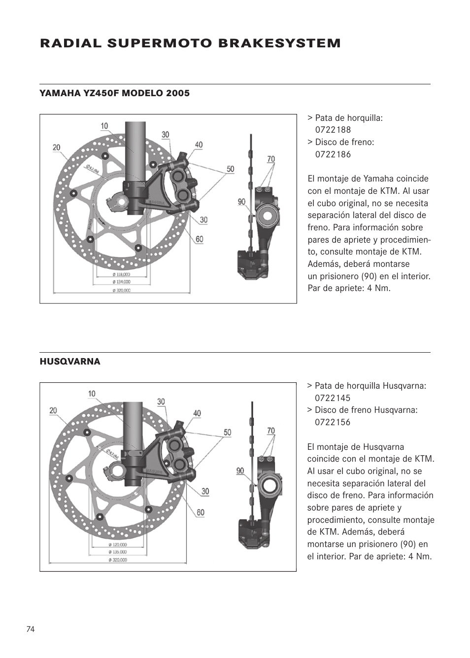 Radial supermoto brakesystem | MAGURA RADIAL 195 User Manual | Page 74 / 84