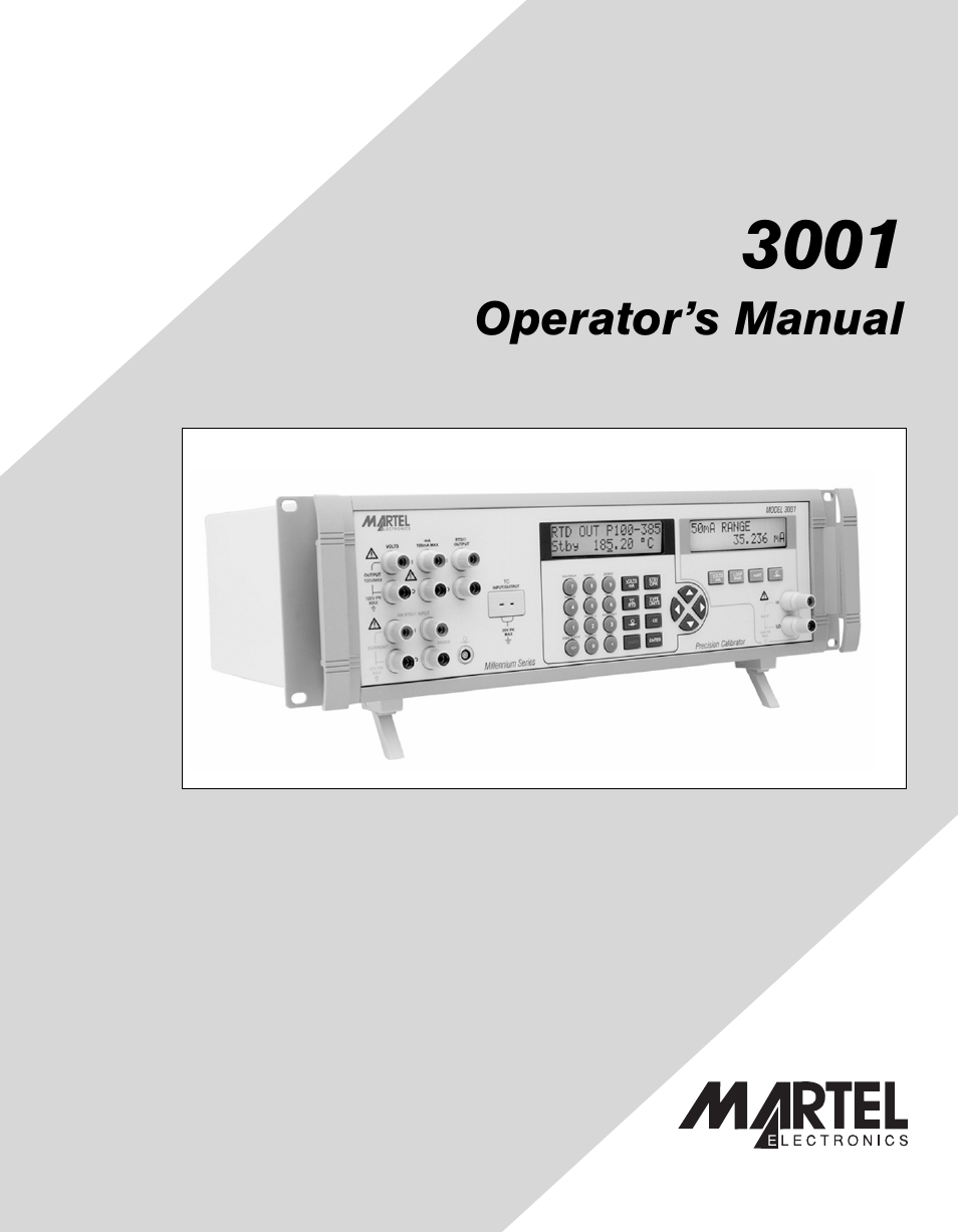 Martel Electronics 3001 User Manual | 94 pages