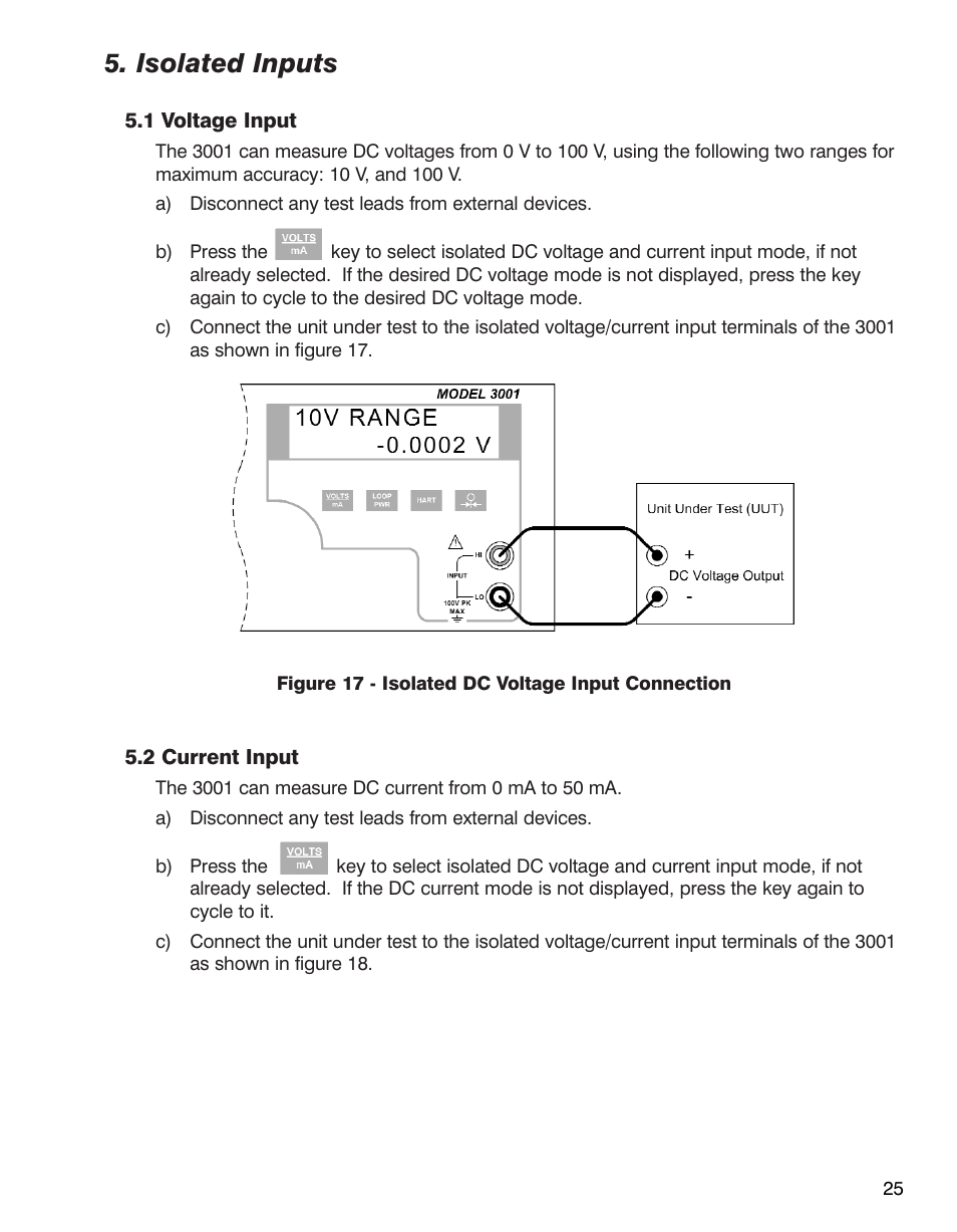 Isolated inputs | Martel Electronics 3001 User Manual | Page 29 / 94