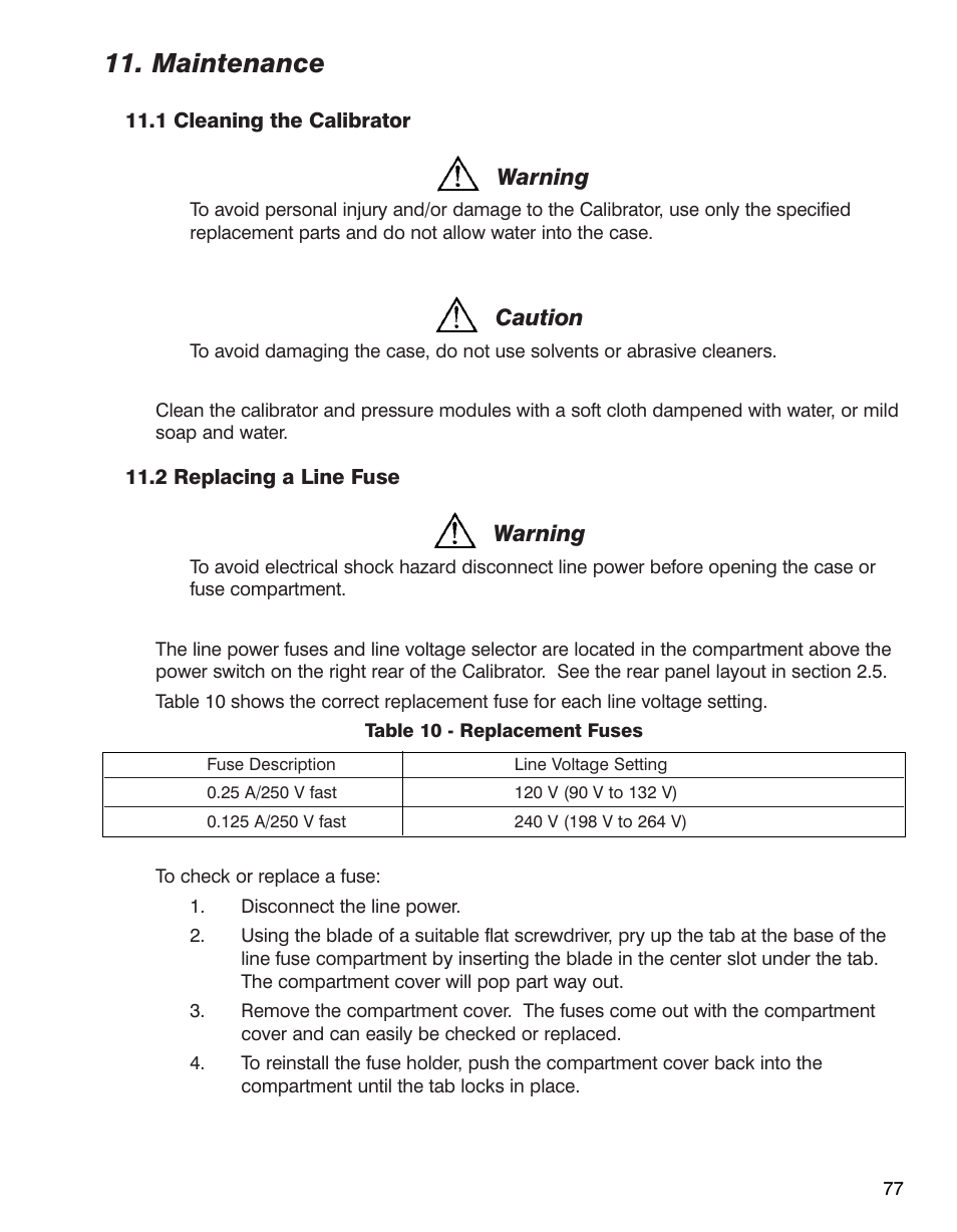 Maintenance | Martel Electronics 3001 User Manual | Page 81 / 94