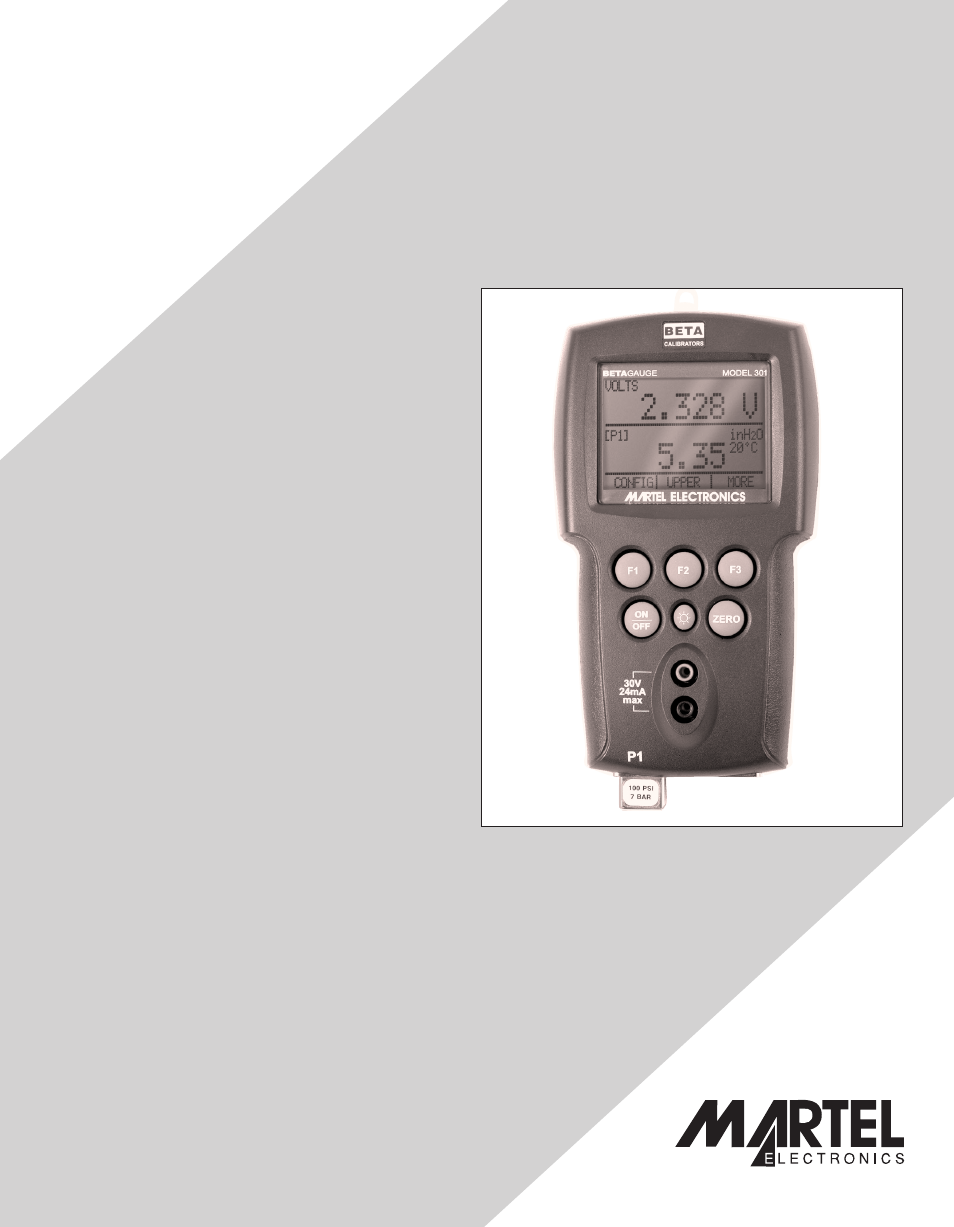Martel Electronics BetaGauge 301 User Manual | 40 pages