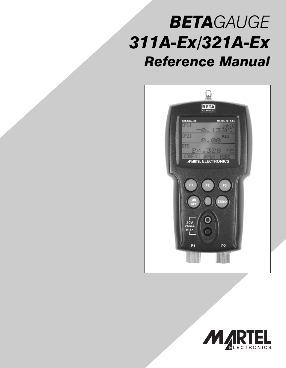 Martel Electronics BetaGauge 321A-Ex User Manual | 32 pages