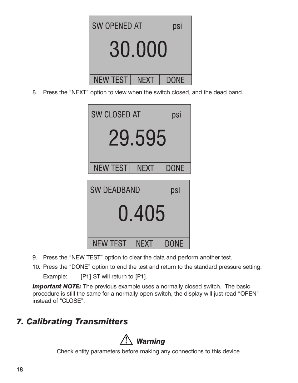 Calibrating transmitters | Martel Electronics BetaGauge 321A-Ex User Manual | Page 20 / 32