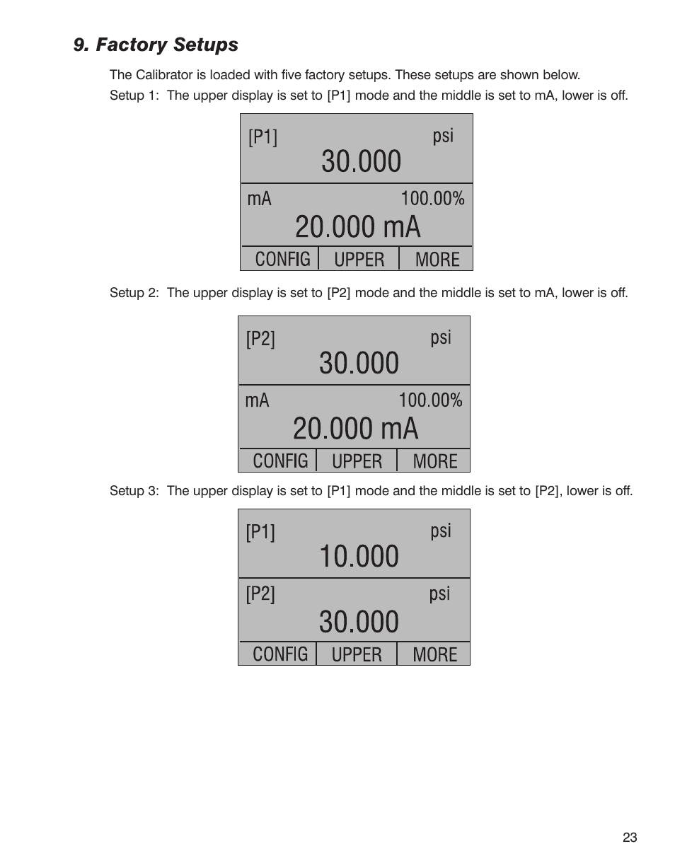 Factory setups | Martel Electronics BetaGauge 321A-Ex User Manual | Page 25 / 32