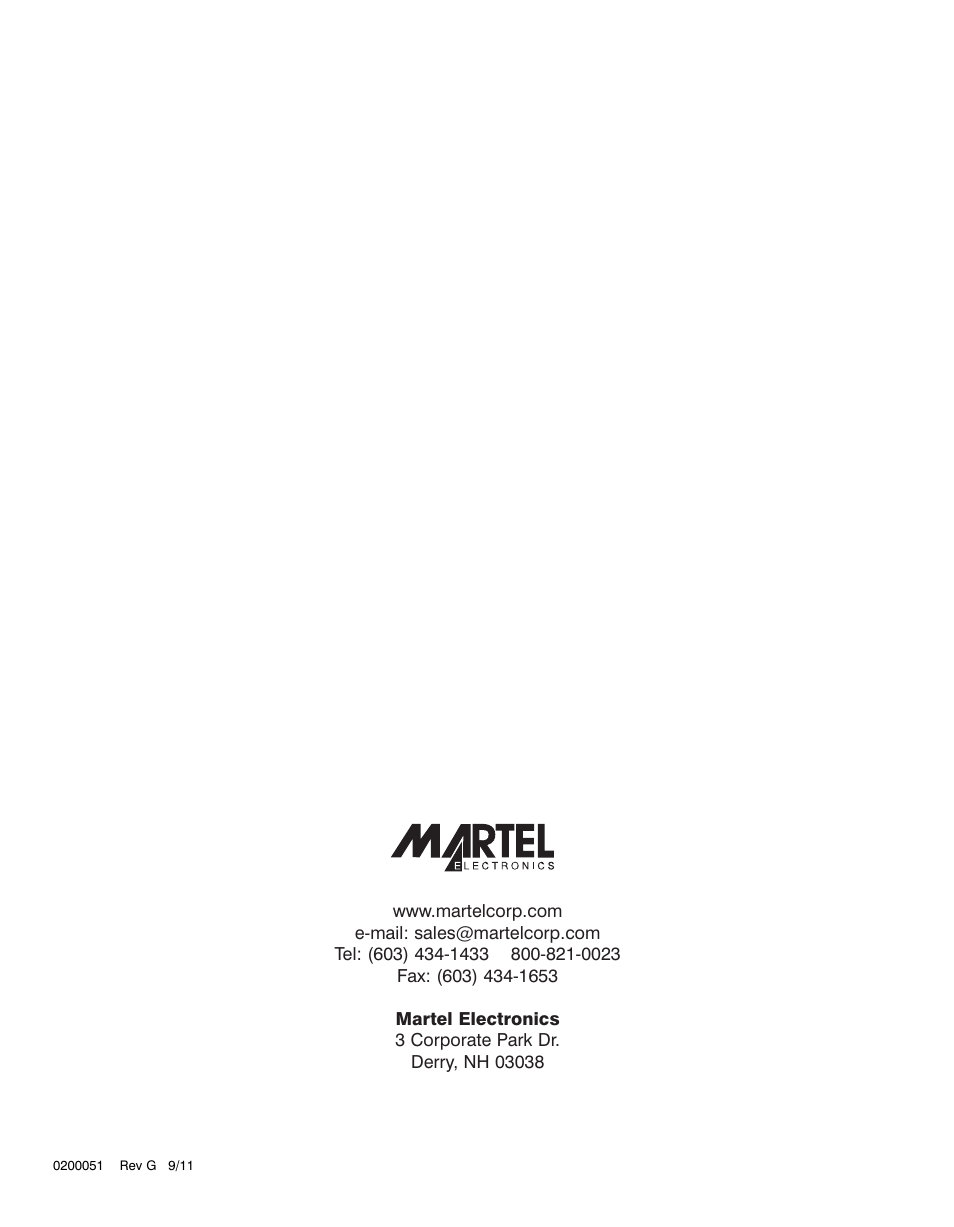Martel Electronics BetaGauge 321A-Ex User Manual | Page 32 / 32