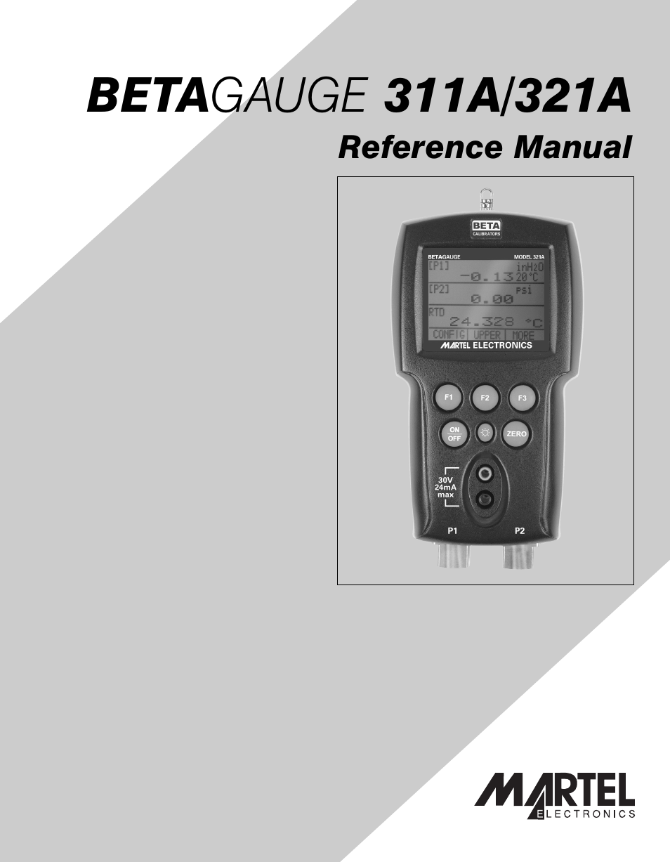 Martel Electronics BetaGauge 321A User Manual | 48 pages