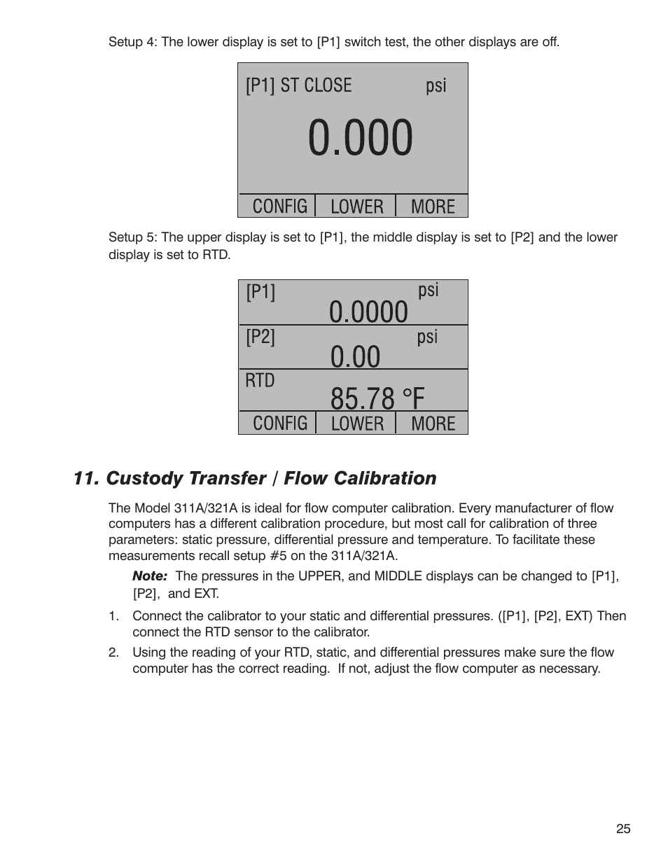 Custody transfer / flow calibration | Martel Electronics BetaGauge 321A User Manual | Page 27 / 48